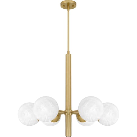 Quoizel Solei Chandelier 6 Lights Aged Brass PCSEI5028AB